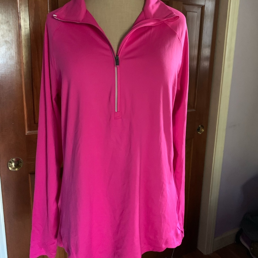 Under Armour Women’s XL running jacket in neon pink, NWT